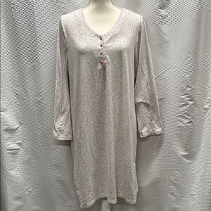 Body‎ Touch Floral Nightgown with Pink Accents Size XL